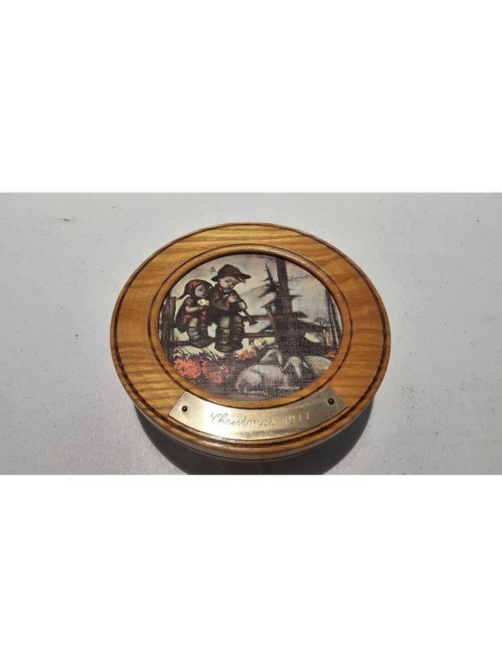 Vintage 1977 EDLE Reuge Swiss Music Box O Christmas Tree West Germany Wood